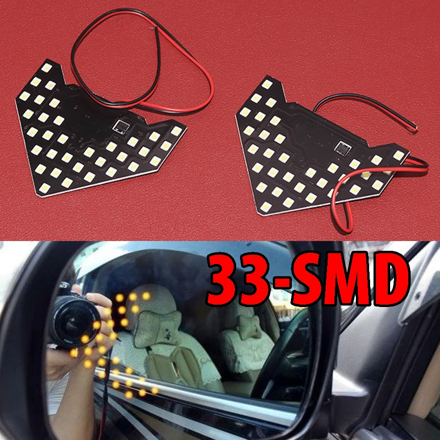 

JEAZEA 1 пара 33 SMD светодиодсветодиодный лампа в форме стрелки поворотный сигнал потоковый белый автомобильный индикатор зеркала заднего вида ...