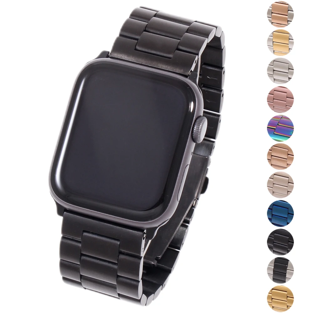 

Band For Apple Watch 6 5 4 3 2 44mm 40mm 42mm 38mm Metal Stainless Steel Watchband Bracelet Strap for iWatch Series Accessories