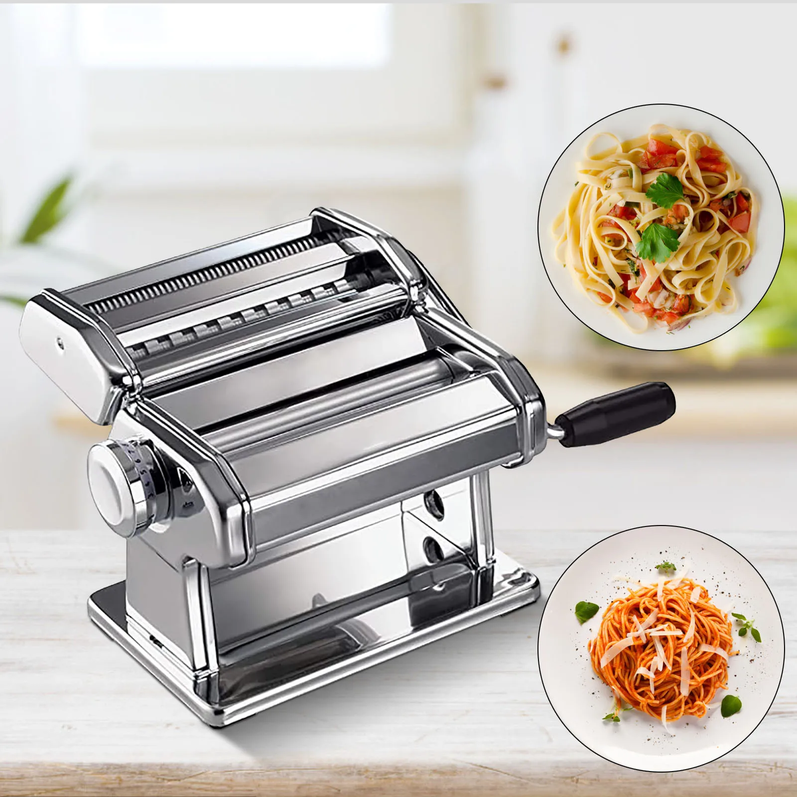 

Rocker Split Two-knife Pasta Press Household Manual Pasta Machine Pressure Noodle Maker DIY Noodles Fresh Juice Accessory for