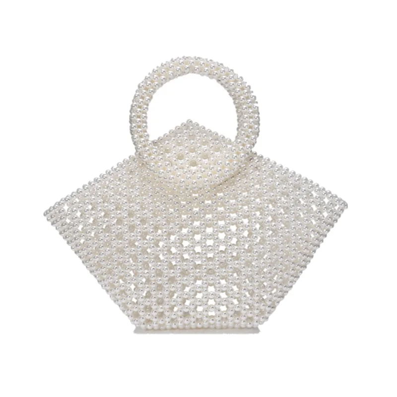 

30x20CM Pearl Woven Small Grape Bag Handbag a5974