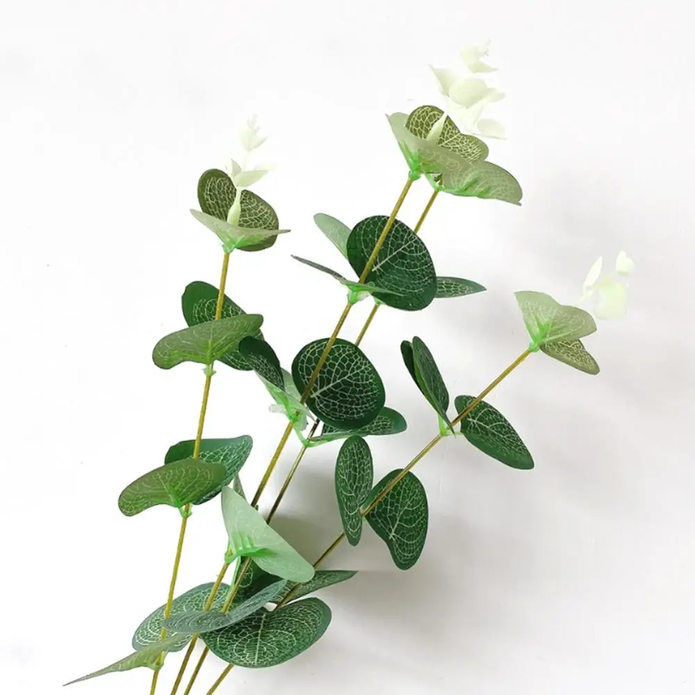 DIY зеленые шелковые искусственные листья эвкалипта растения украшение для