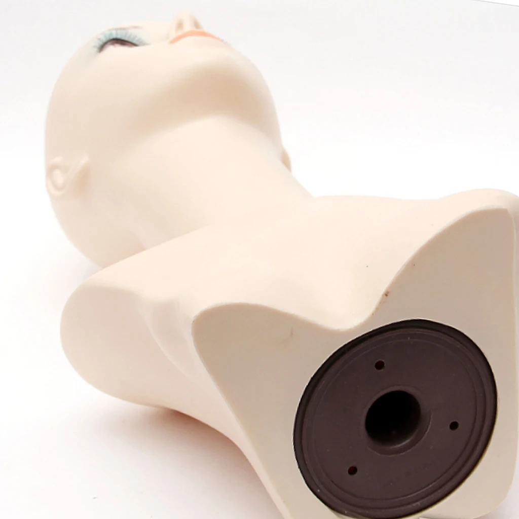 Female Mannequin Head Model Torso Plastic Dress Form with Stand Wig Hat Display Glasses Holder |