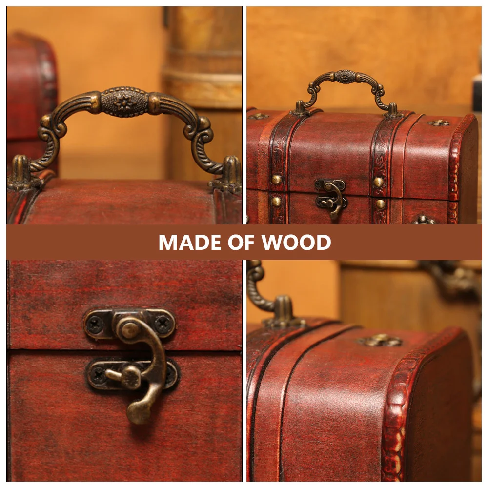 

Imitation Ancient Wooden Box Storage Case Jewelry Organizer Birthday Gift