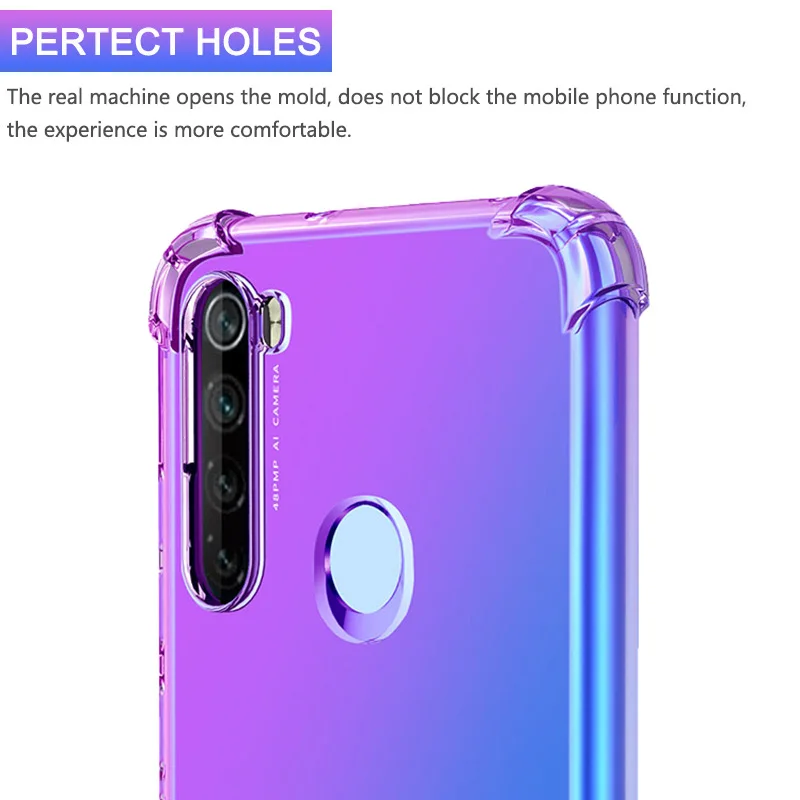 Цветной мягкий чехол с градиентом для Xiao mi Red mi Note 8T Note 8 Pro, противоударный чехол для mi Note 10 mi 9 Lite mi A3 CC9e Red mi 8 8A