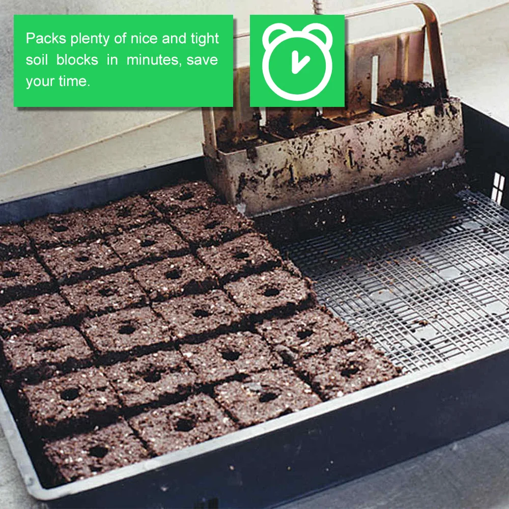 

Soil Blocker 2In Soil Block Maker Soil Blocking Tool with Dibbles Dibbers and 50pcs Reusable Plant Label Marker for Garden Prep