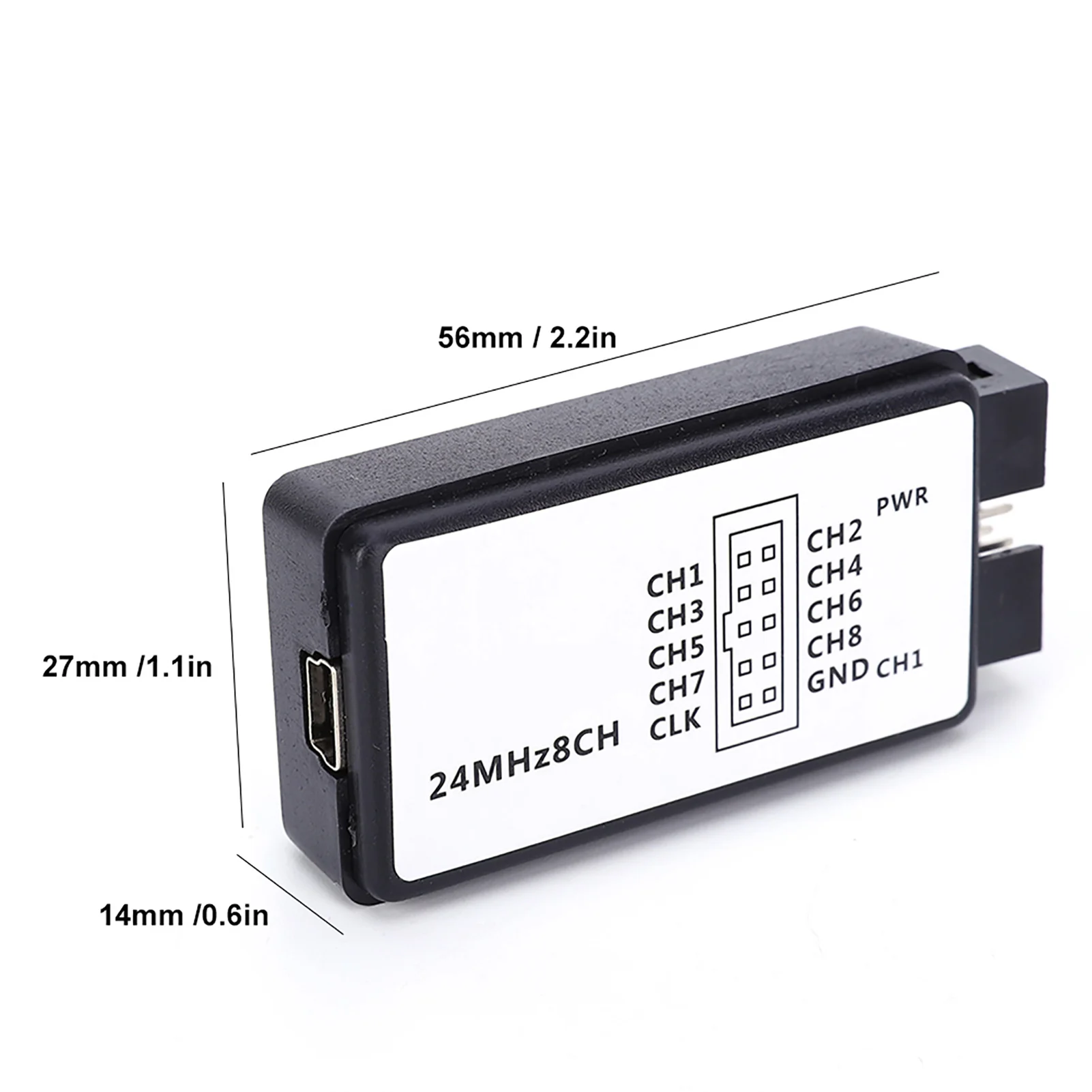 ABS LA1002 Мини Портативный USB 5 МГц 24 м 8 каналов логический анализатор набор