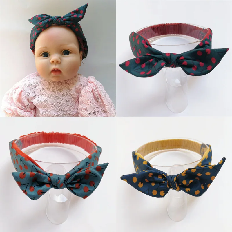 Новинка 2021 Детские ободок с кроличьими ушами эластичные резинки для волос