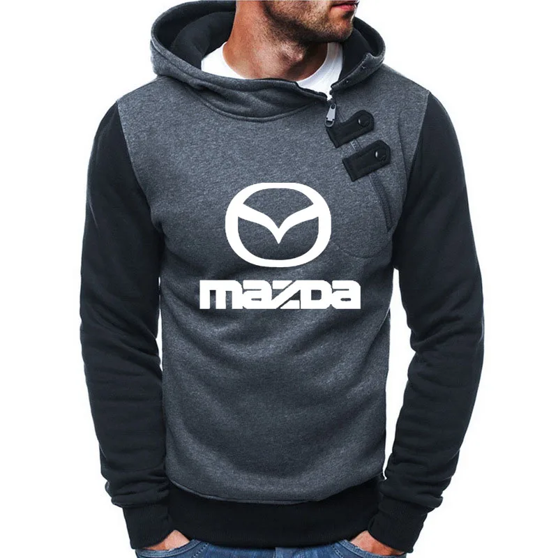

Unisex Fashion New Men's hoodie Mazda Car Logo Printing Spring Autumn Casual Cotton Men's sweatshirt Men's Buttons hoodie