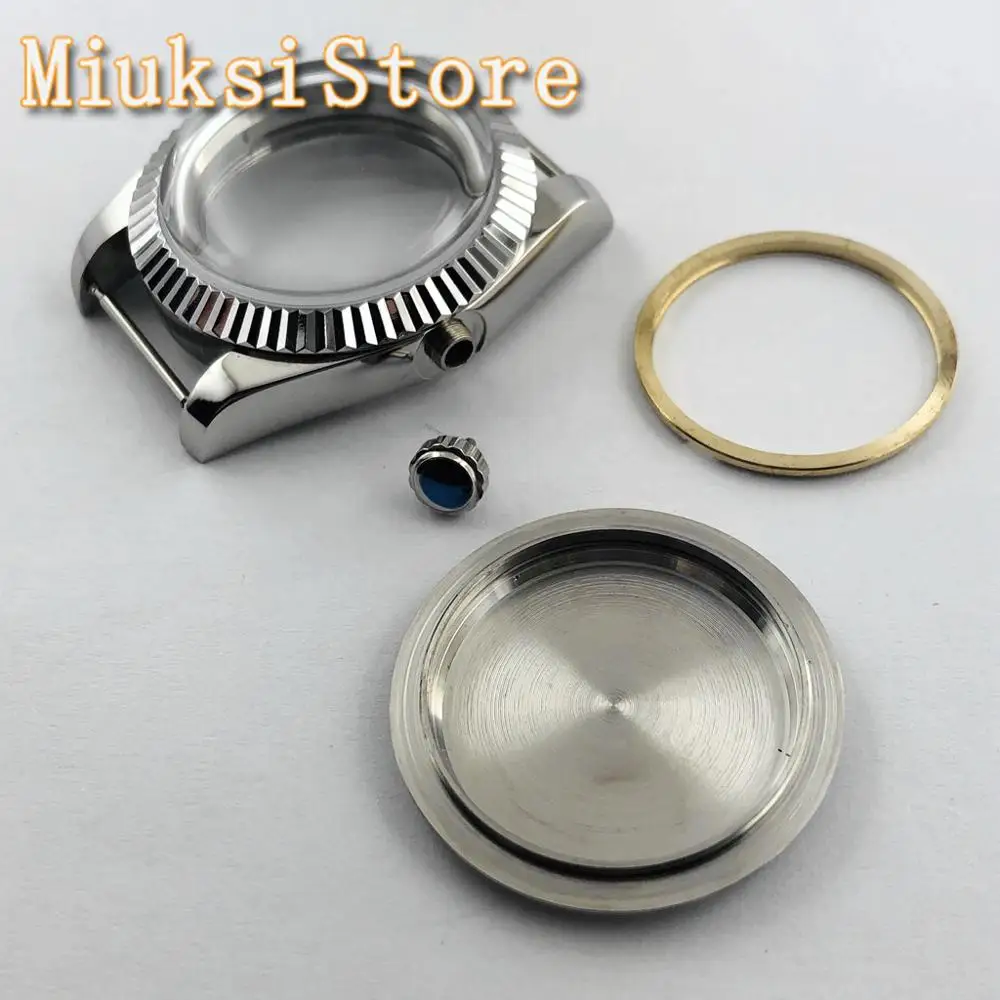 40 мм чехол для часов из стерильной серебристой нержавеющей стали подходит ETA 2836