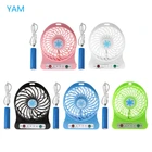 Портативный уличный вентилятор со светодиодной подсветкой, настольный мини-вентилятор с аккумулятором 18650, Прямая поставка