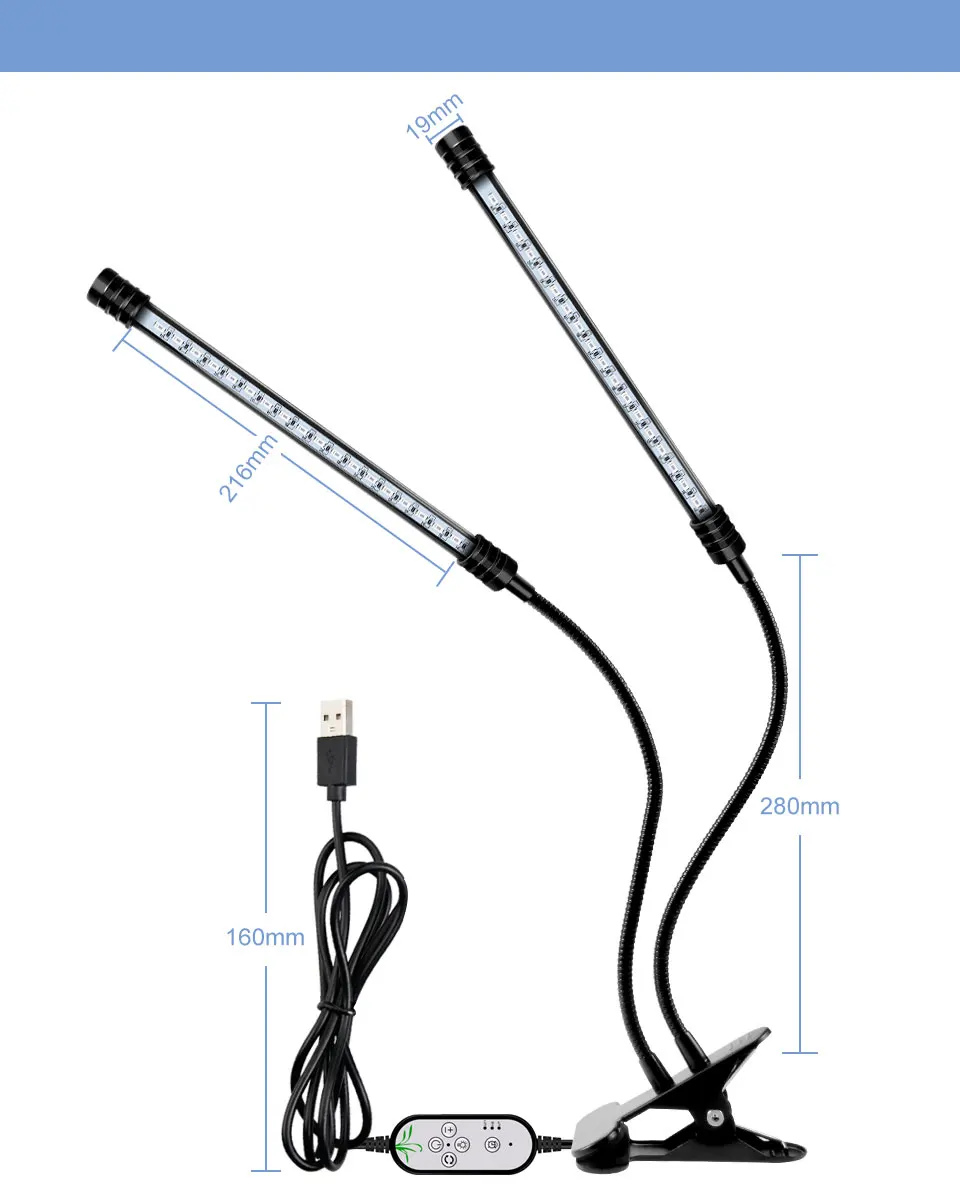 USB светодиодный светать полный спектр светодиодный Фито лампа освещение для гидропонной установки завод лампа светодиодный рост растений лампа Growbox водонепроницаемый IP66 5730