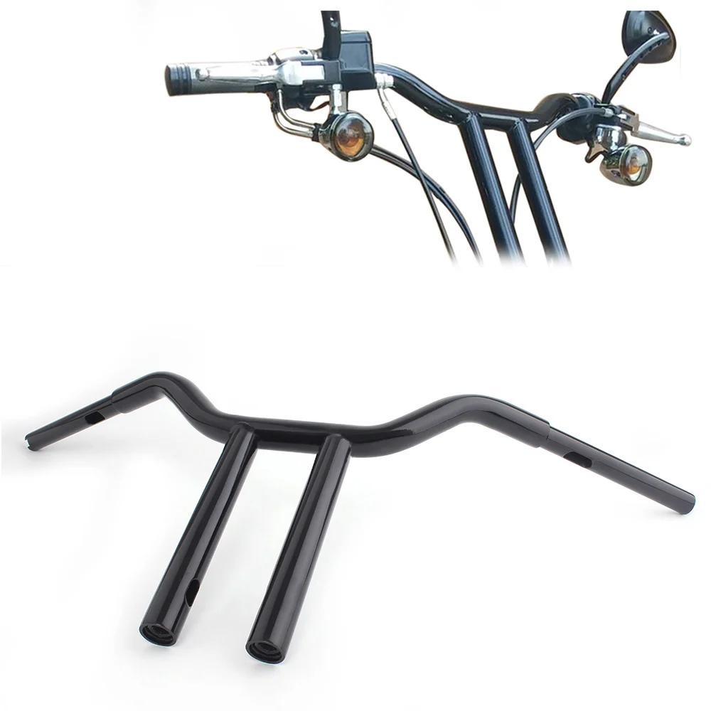 

Черная 14 "Талия Т-образные стержни на руль для Harley Softail Sportster Dyna Fat Bob 1996-2020 мотоциклетный руль