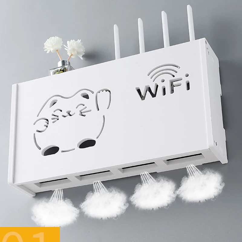 Многофункциональный Wi-Fi-роутер внешняя Мощность кабеля настенная полка | Дом и