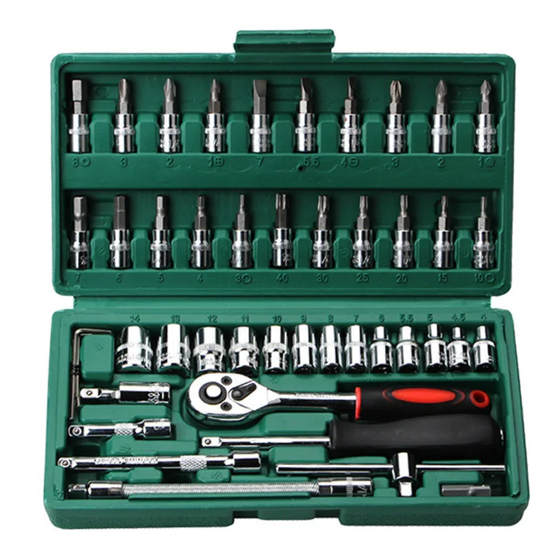 Socket Wrench Ratchet Set Auto Repair Protection Tool Hardware Toolbox | Инструменты