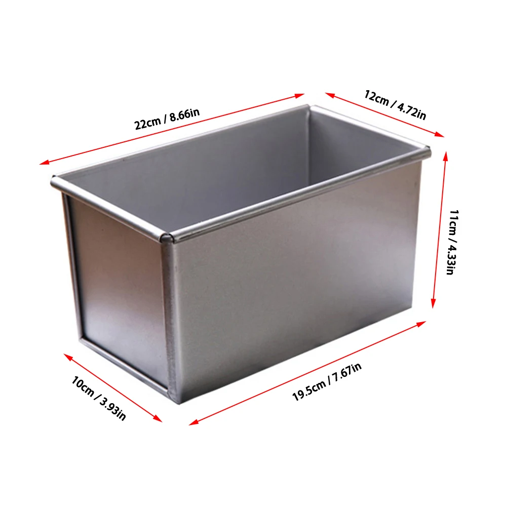 

New High Quality Nonstick Rectangular Aluminum Plate Loaf Bread Cake Pan Tin with Cover Toast Molds Kitchen Tools Dropshipping