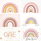 Фон для фотосъемки Mehofond радужные Красочные Звезды Розовая Радуга девочка принцесса Дети День рождения вечевечерние НКА фон фотостудия