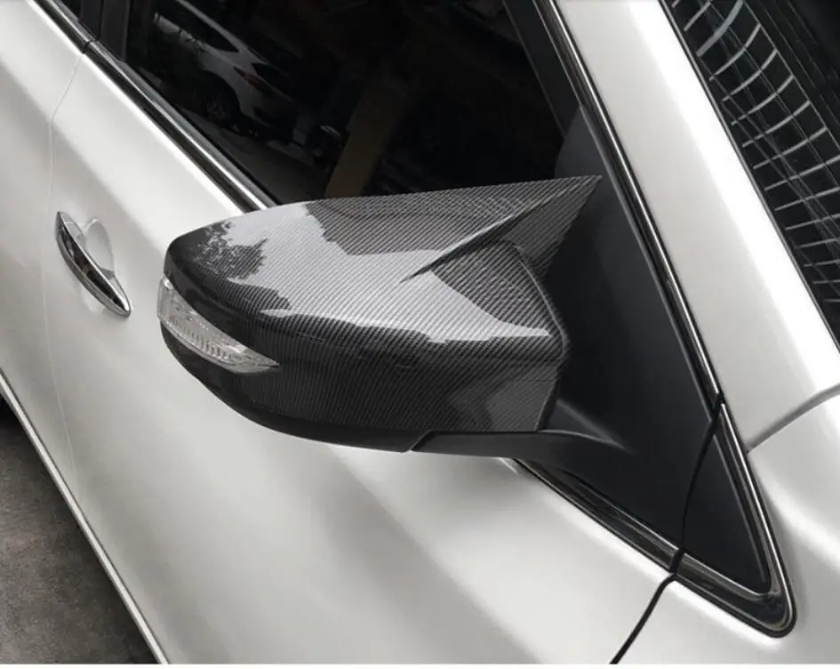 For Sylphy Sentra 2014-2018 Back Mirror Covers Reversing mirror case cover Look ABS 2PCS Cover paste Side |