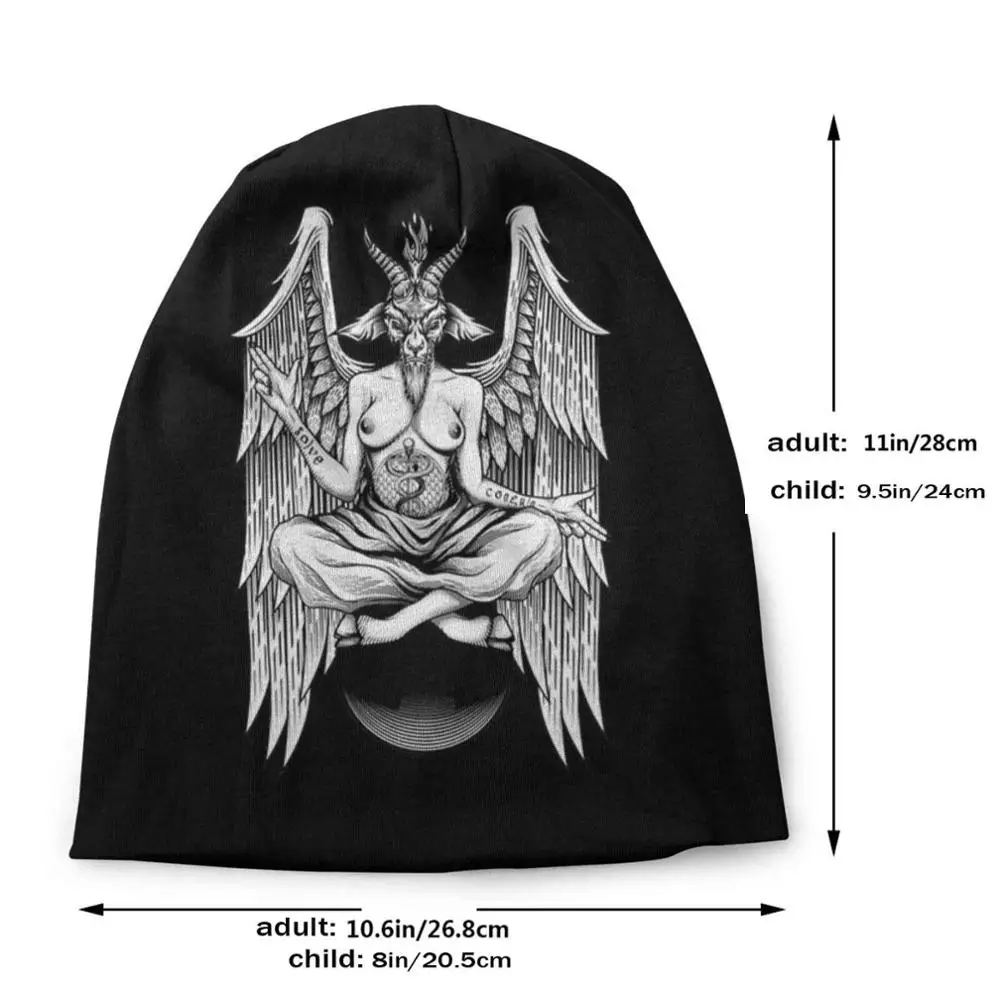Теплая шапка Baphomet из козы осенне-зимняя бэгомет дьявол сатана оккультизм 666 демон