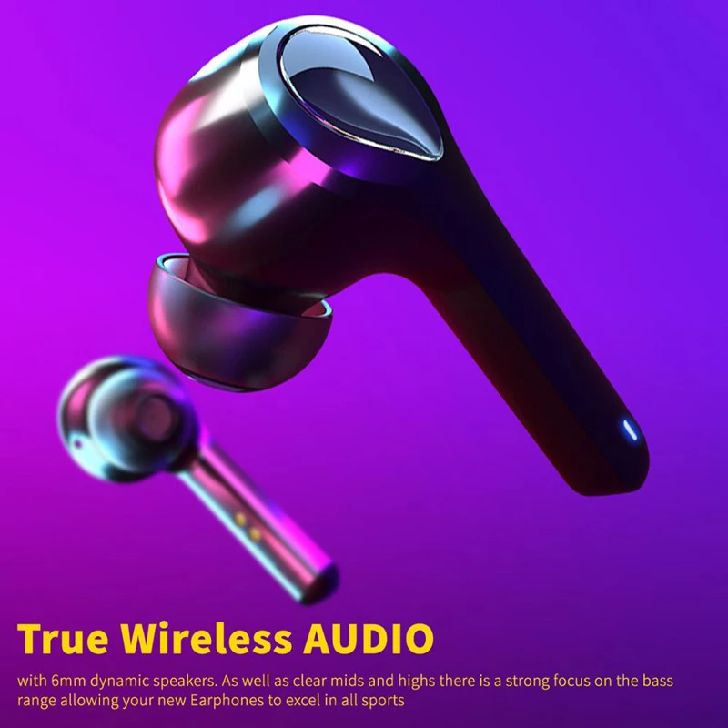 TWS Bluetooth 5.0 True Wireless Earphone Headphone Mini Cordless Earbuds With Mic Handsfree Headset For Xiaomi Mi iPhone Huawei |