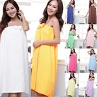 Женское Впитывающее платье из микрофибры, Корейская версия, банное платье-труба с бантом, для душа, сауны, спа, банное полотенце, 140x70 см