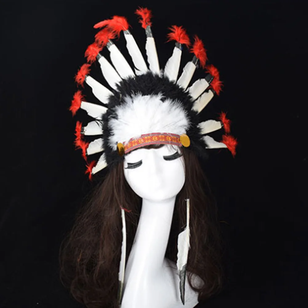 Косплей Реквизит перо головной убор индийский главный герой шляпа Хэллоуин