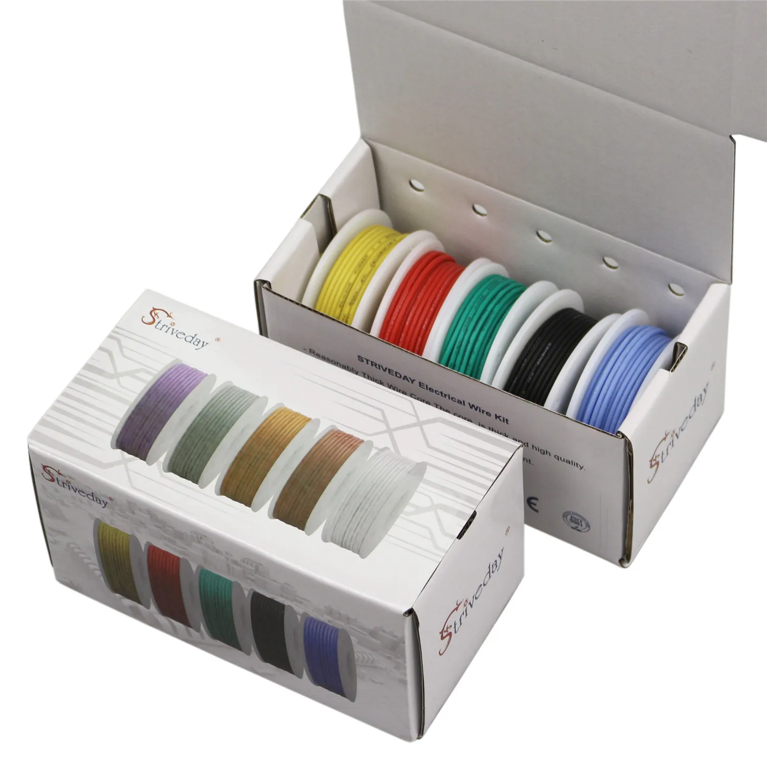 

22AWG 30m flexible silicone wire 5 color mixing box 1 package wire and cable tinned copper wire stranding wire DIY