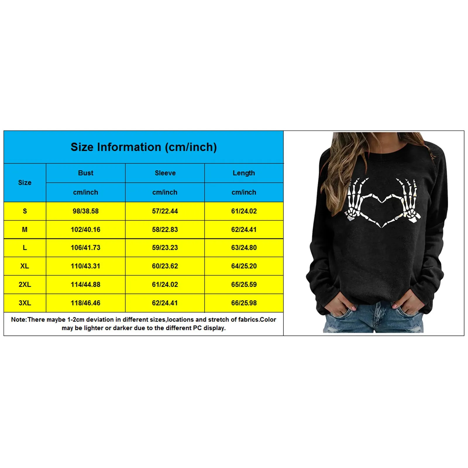 

Women's Y2K Vintage Graphic Sweatshirt Halloween Skeleton Print Oversized Pullover Teen Girl Harajuku Aesthetic Streetwear A40