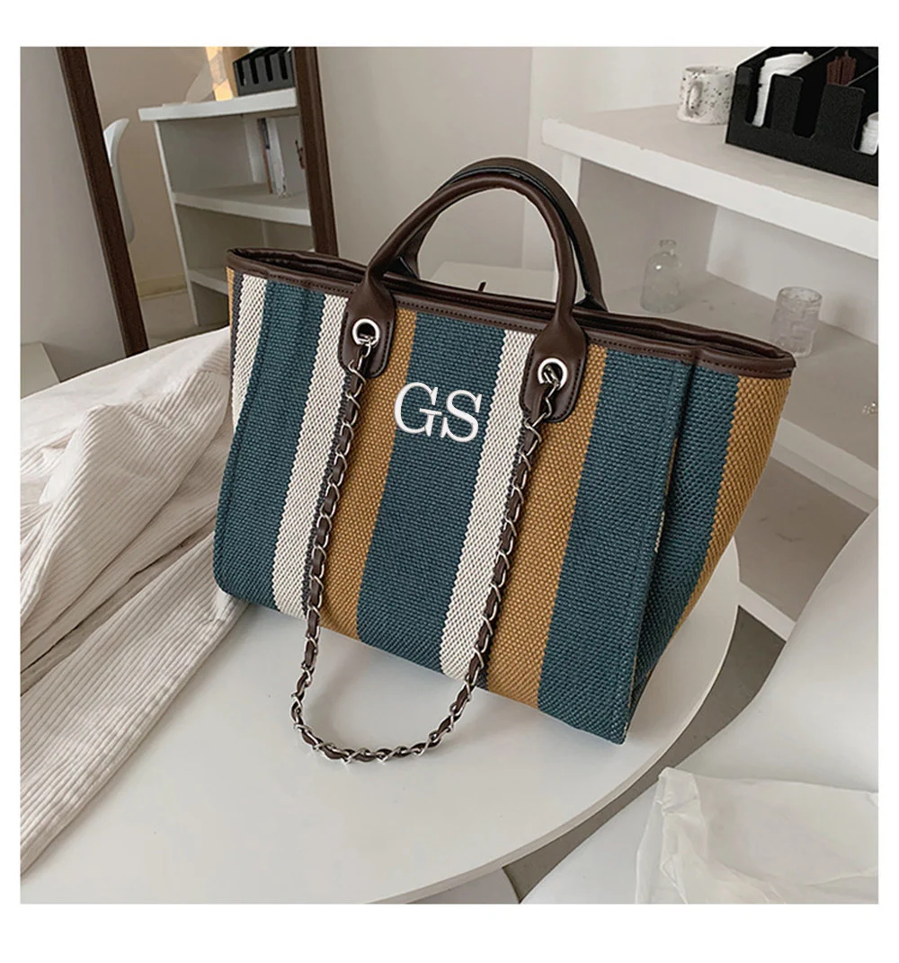 

Женская Холщовая Сумка-тоут с индивидуальной вышивкой, портативная Сумочка белого цвета, Вместительная женская сумка