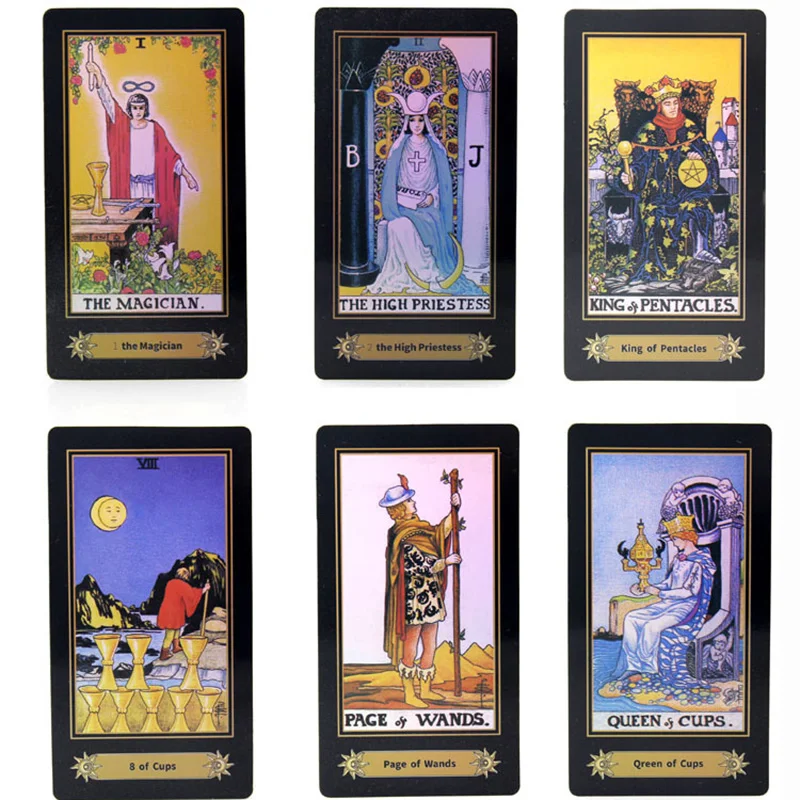 Новый дизайн Вайт Таро настольная игра высокого качества бумага 78 шт. блестящие