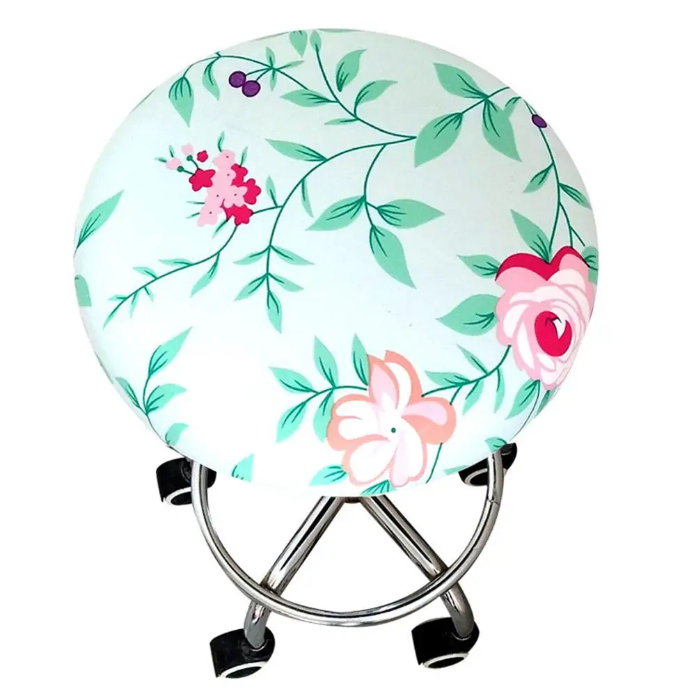 Meijuner Floral Printed Chair Cover Round Bar Stool Case Spandex Removable Dustproof For Hotel | Дом и сад
