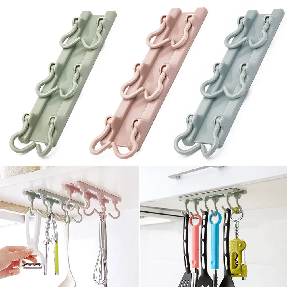 Кухонный шкаф для одежды 6 крючков органайзер дома шкафчик инструменты полотенца