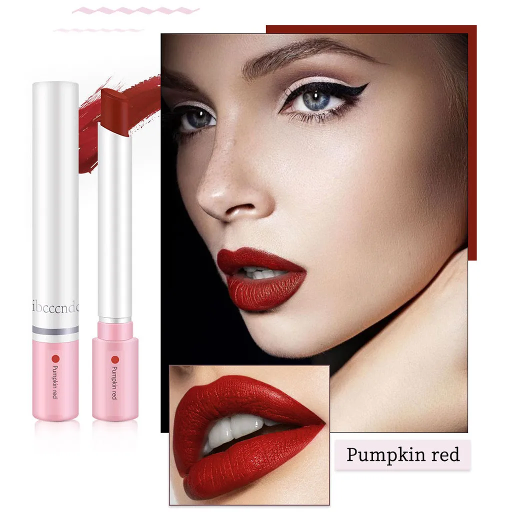 IBCCCNDC Matte Cigarette Lipstick Pack Set 4 Colors Lip Stick Long Lasting Waterproof Matt Lip Stick Tube Nude Red Lips Makeup