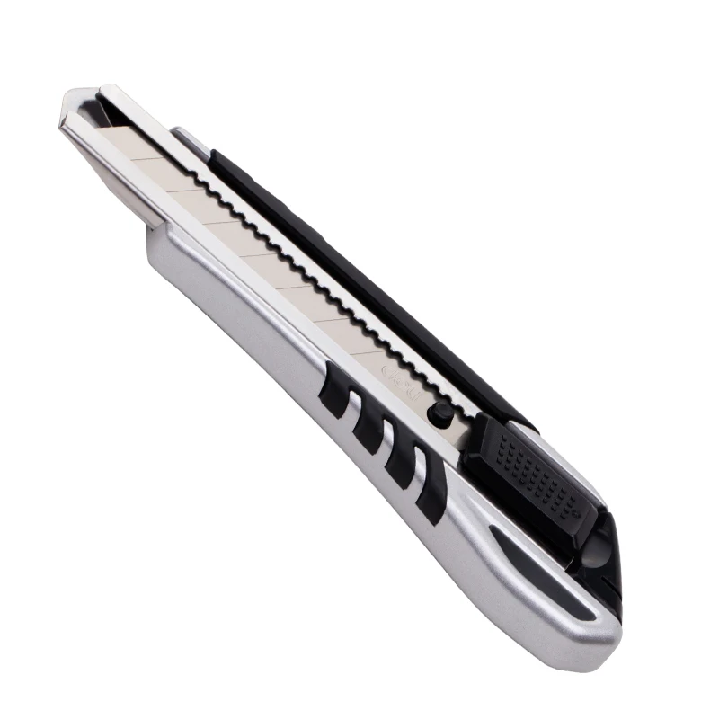 Deli Zinc Alloy Utility Knife Set Paper Cutter 1pc + Steel Blade 1 Box Office School Supplies 33416 | Канцтовары для офиса и