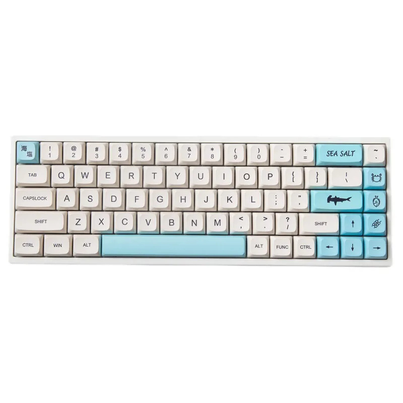 

138 Keys Sea Salt Theme Keycaps XDA Profile PBT Dye Sublimation Mechanical Keyboard Keycap For MX Switch With 1U 1.75U 2U Shift