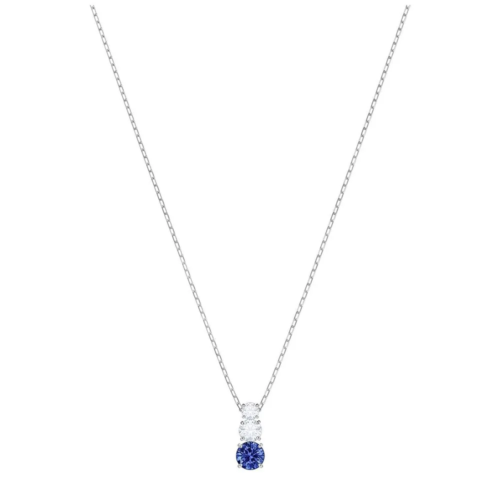 

SWA New Attraction Trilogy Round Blue Crystal Pendant Necklace Valentine's Day Girlfriend Fashion Luxury Gift Unique Retro