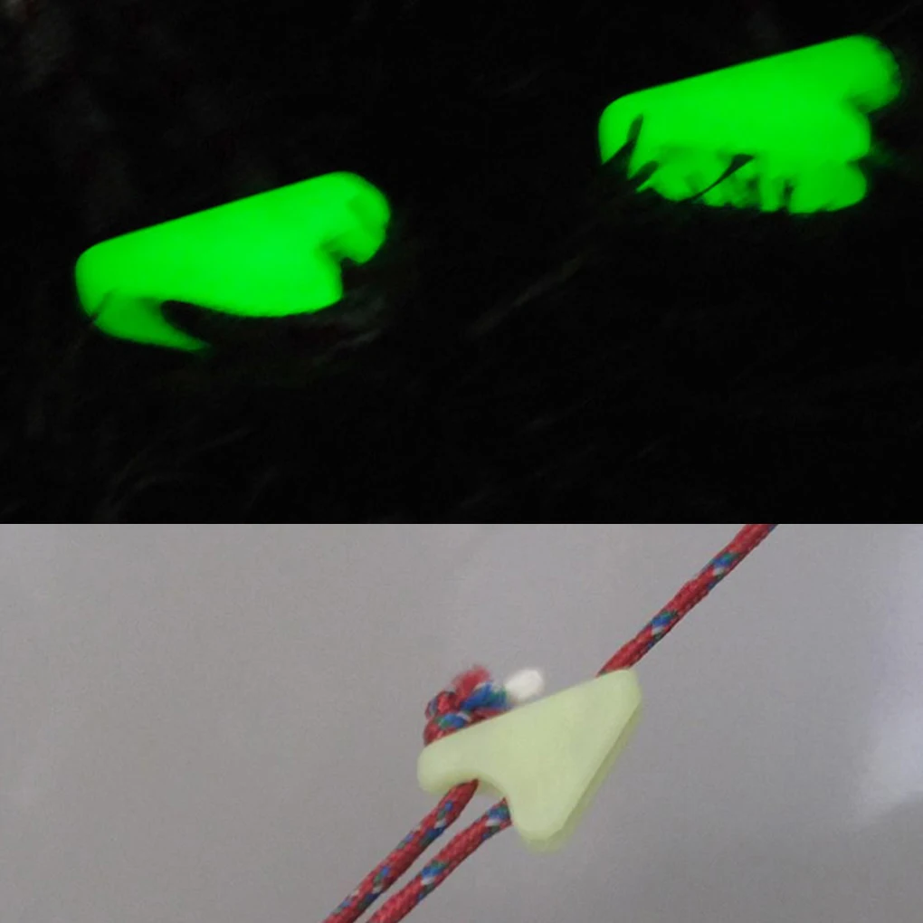 10 шт. люминесцентный Противоскользящий шнур для палатки парашютный с пряжкой