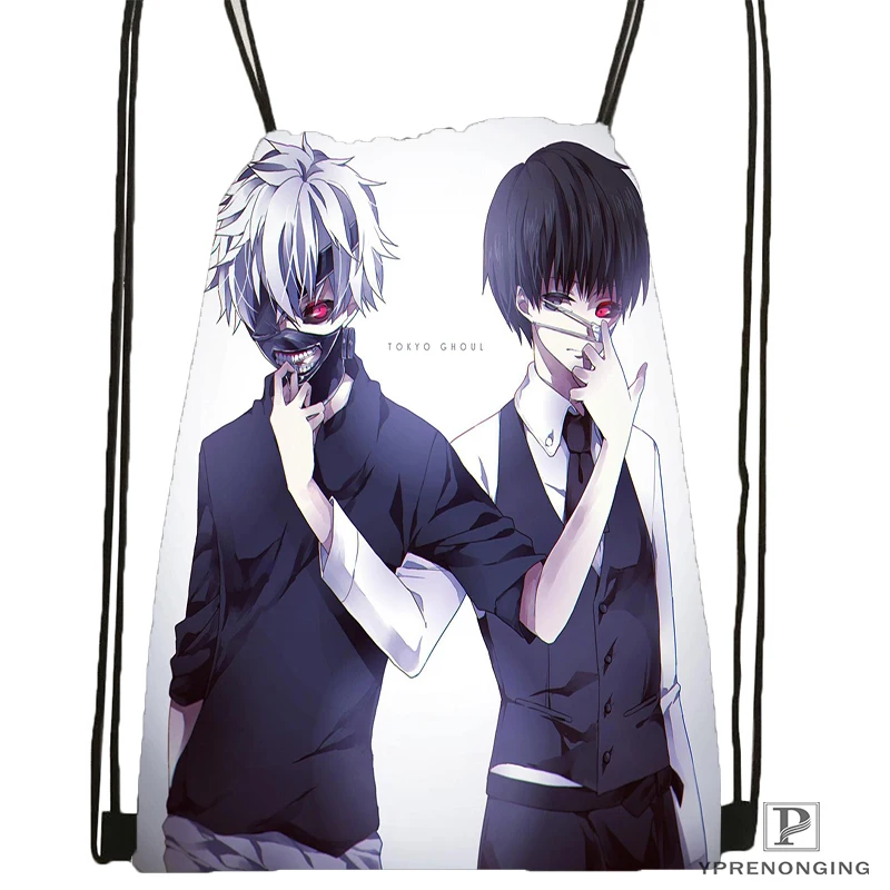 Custom Tokyo Ghoul Drawstring Backpack Bag Cute Daypack Kids Satchel (Black Back) 31x40cm#180531-03-62 |