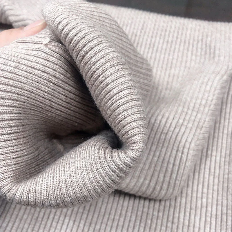 

2021 New Black Turtleneck Top Retro Slim Sweaters Women Winter Fashion Stripe Ribbed Sweater Casual Skinny Pullover knitted top