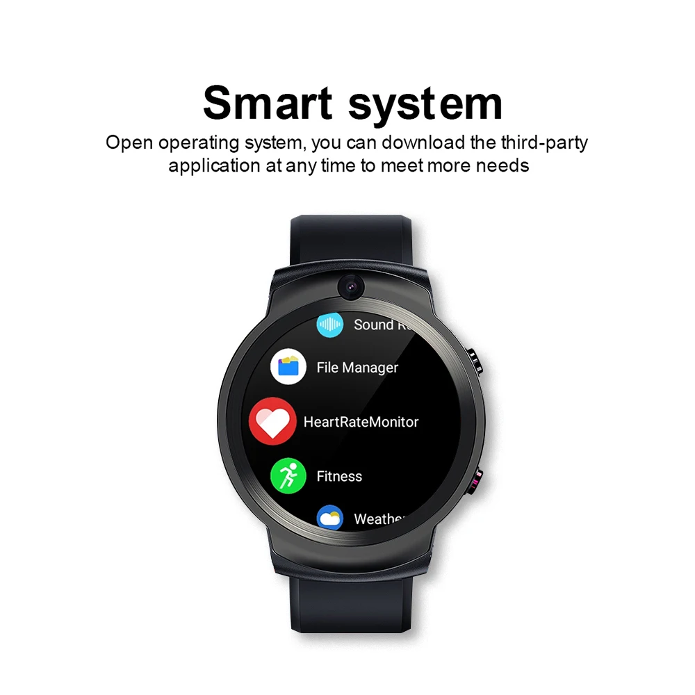 Смарт-часы DM28 мужские с функцией распознавания лица Android 360 дюйма GPS Wi-Fi 4G SIM-карта |