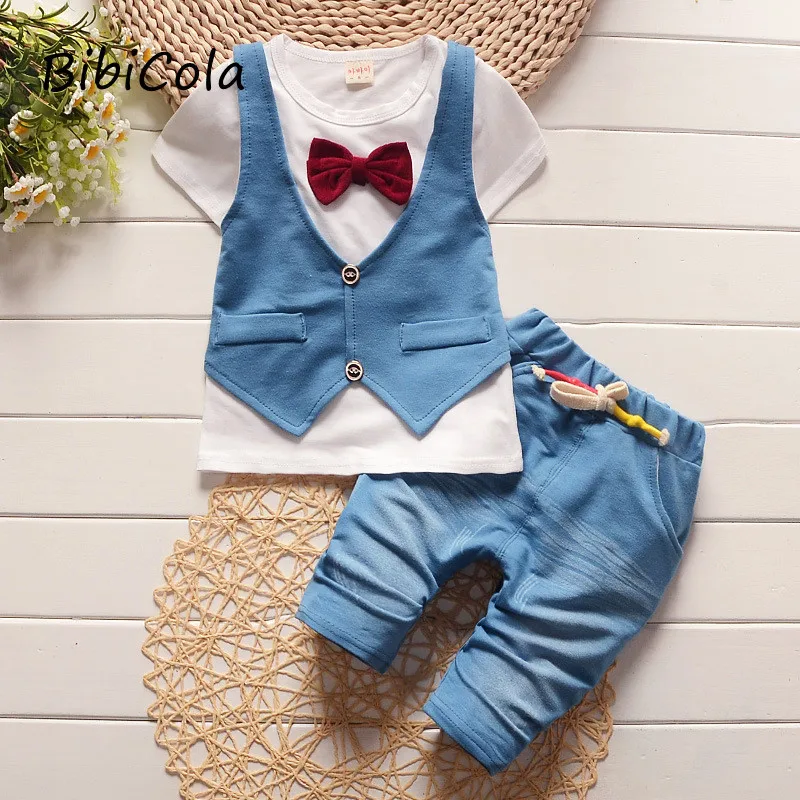 

Summer Baby Boy Clothes Set Printed Short Sleeve Tops Shorts Set Newborn Clothes 1-4 Newborn Children Set
