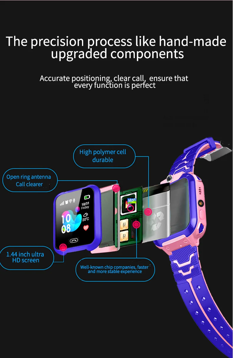 Q12/Q19 Детские умные часы LBS расположение, SOS Вызов удаленный монитор камера Smartwatch для детей лучший подарок