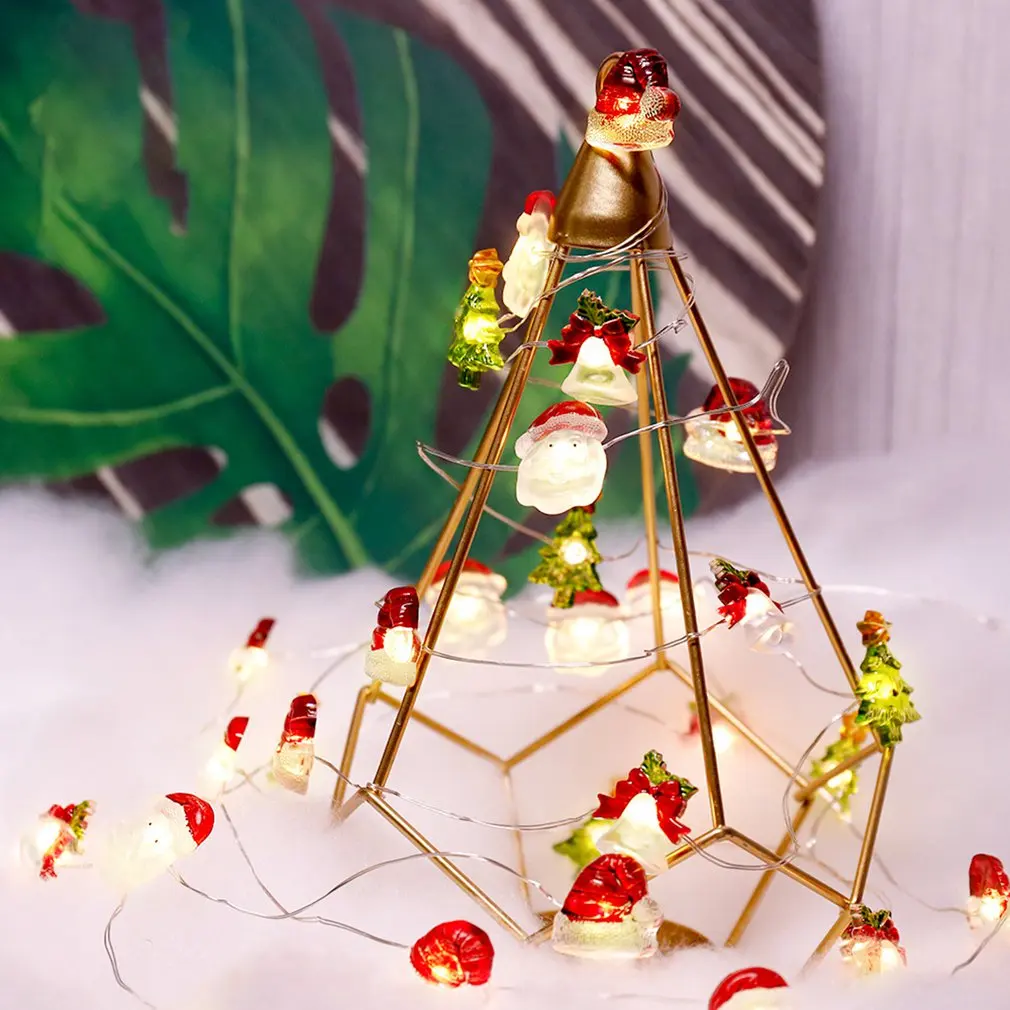 

Рождественские мини-светильники на батарейках, украшение для спальни, рождественской вечеринки, свадьбы с пультом дистанционного управлен...