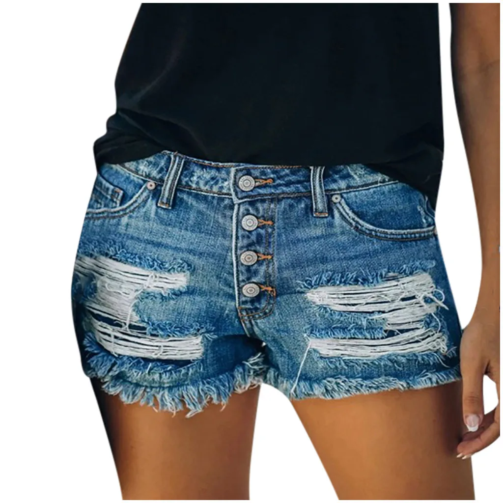 

Women's pants2021 Womens Pocket Jeans Denim Pants Female Tassel Hole Bottom Sexy Casual Shorts Women's pants штаны женский