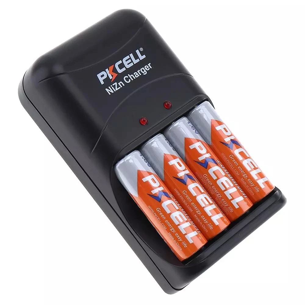 

8Pcs PKCELL AA Rechargeable Battery 1.6V-1.9v 2500mWh NIZN Batteries AA Charger 4slot Charge 2Slot 4Slot aa AAA eu us plug