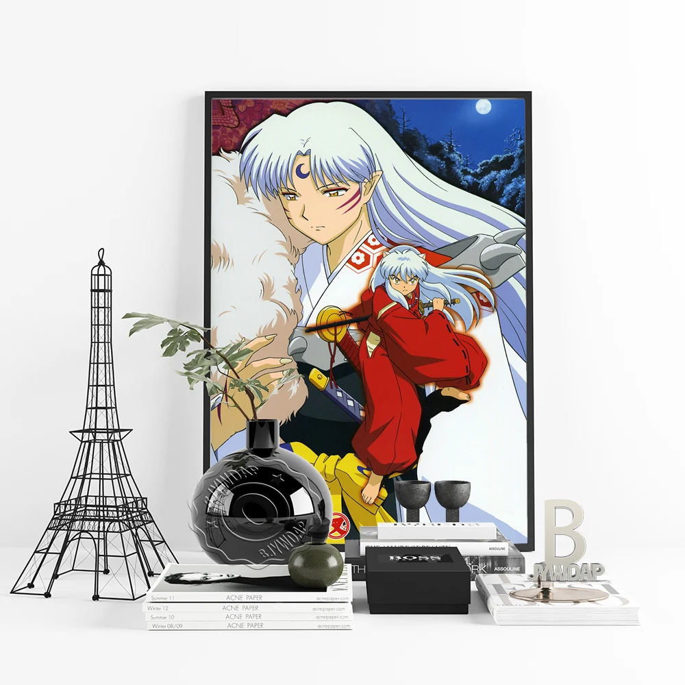 Постер из японского аниме Inuyasha Мультяшные настенные художественные наклейки