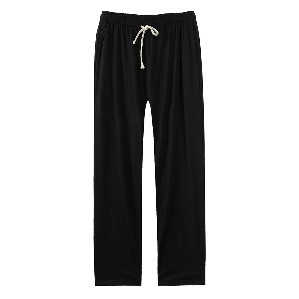 Повседневные мужские брюки летние широкие однотонные дышащие тонкие d91121|Широкие