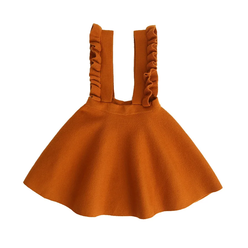 New Autumn 2020 Brand Baby Girls Dress Sweaters Kids Overalls Children Knitted Strap Toddler Beautiful 2-8Y | Детская одежда и