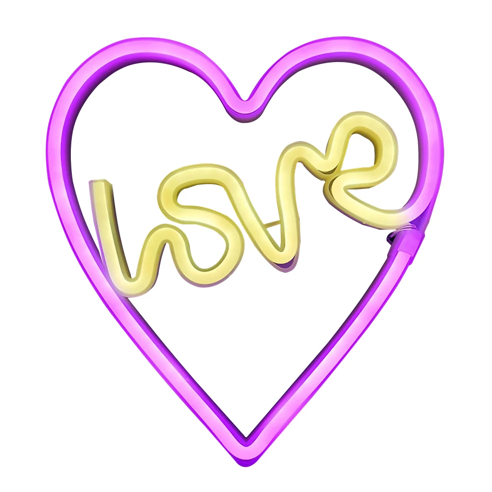 Неоновый светодиодный светильник 1 шт. любовь Сердце свадьба Рождество вечеринка