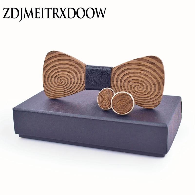 Новый дизайн галстуки для мужчин свадебные костюмы деревянный галстук-бабочка