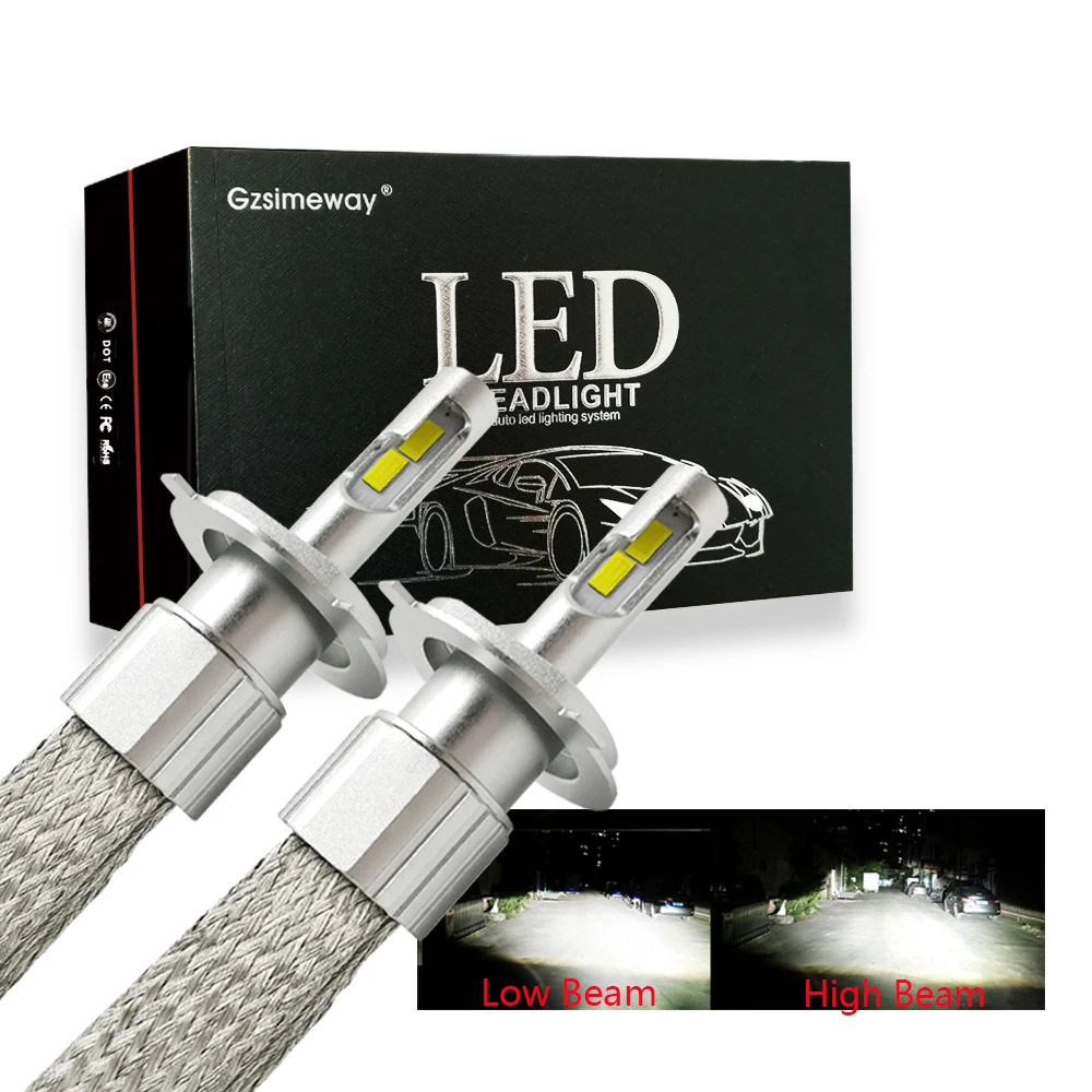 

H4 LED H1 H8 H7 9005 hb3 LED Lights for Car Auto headlight Bulbs ZES chip 110W 6000K D2S D2H 9012 9006 H3 H27 led lamp fog light